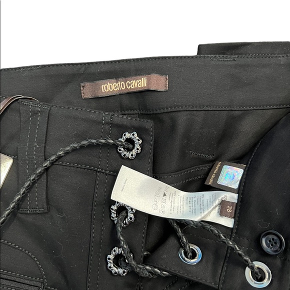 NWT Roberto Cavalli Lace Front Black Pant - Picture 7 of 7